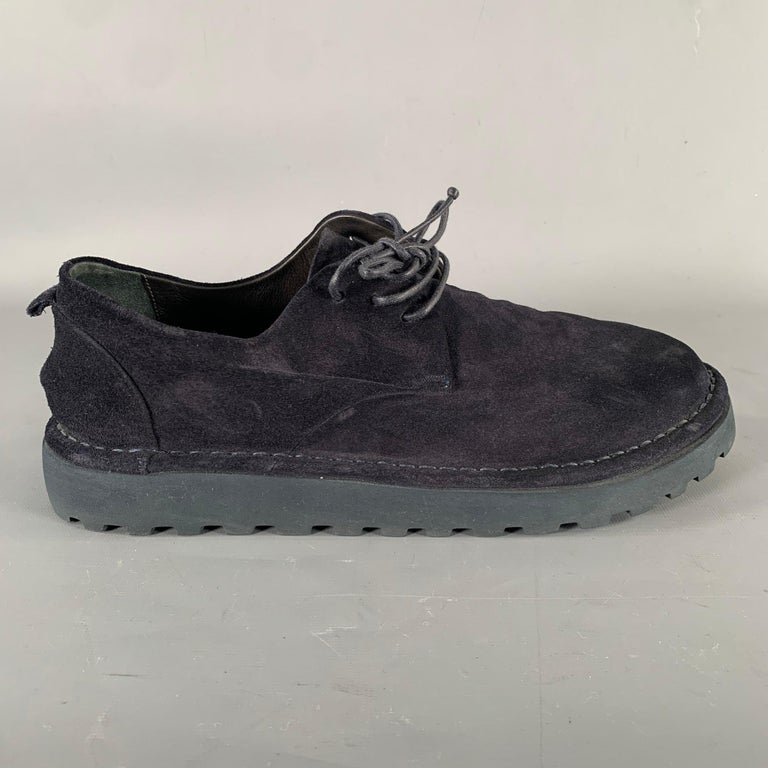 MARSELL Size 9 Navy Suede Lace Up Shoes For Sale at 1stDibs display picture 3