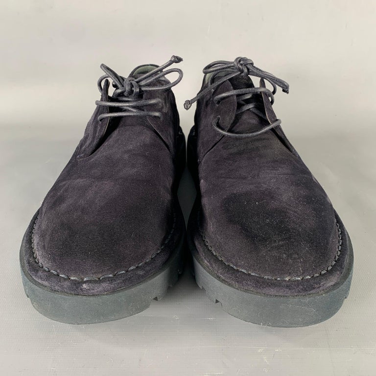 MARSELL Size 9 Navy Suede Lace Up Shoes For Sale at 1stDibs display picture 2