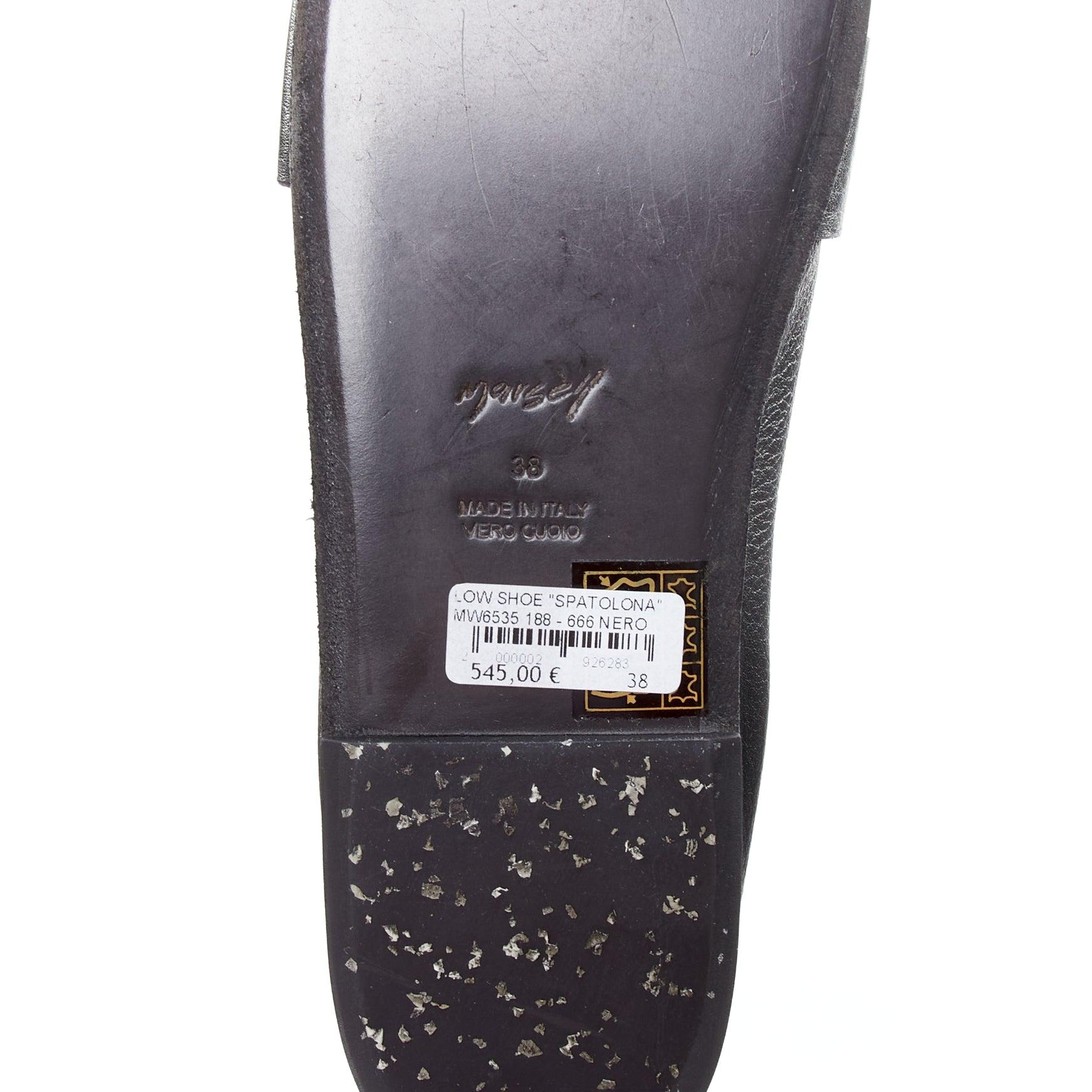 MARSELL Spatolona negro puntera cuadrada mocasines planos elásticos EU38 en venta 5