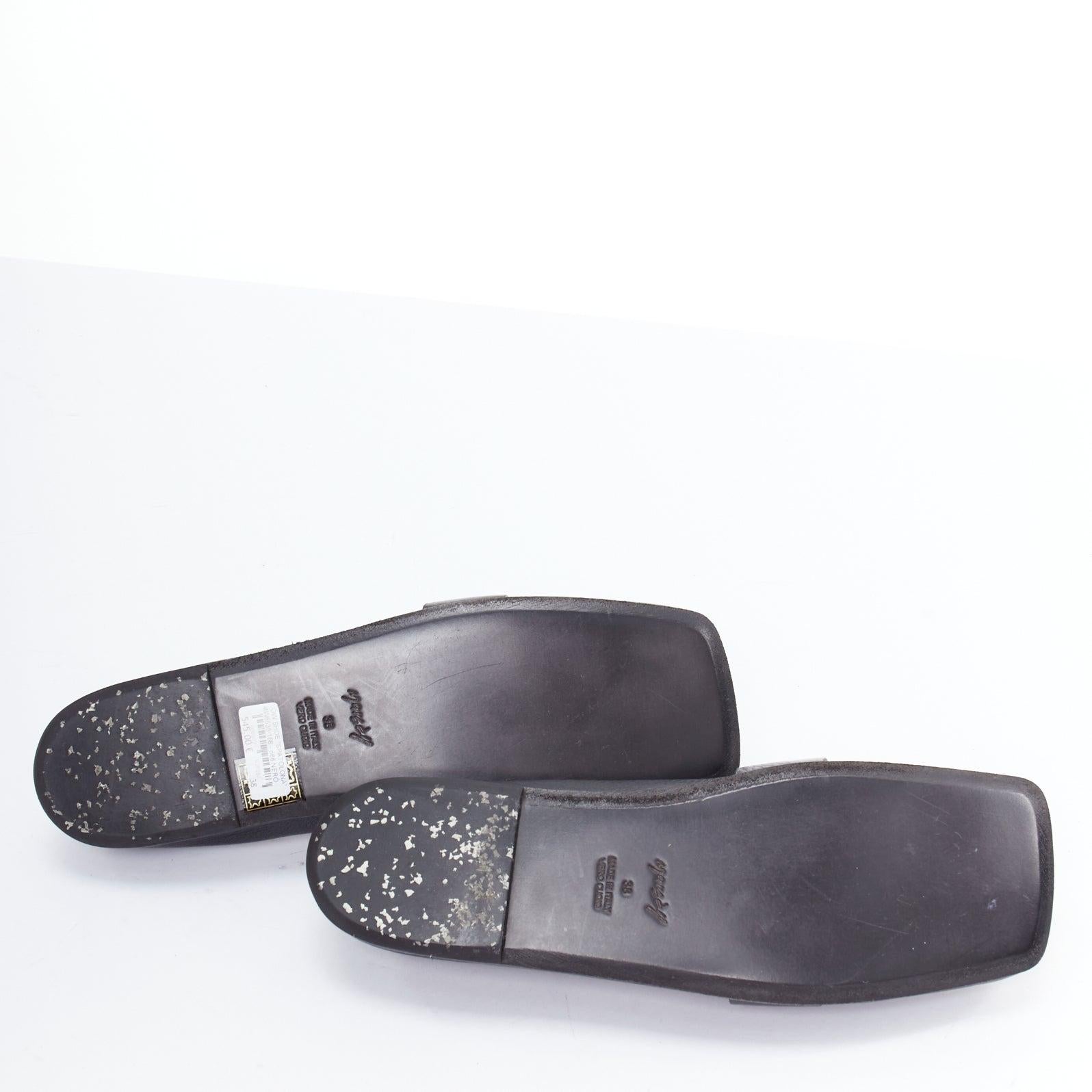 MARSELL Spatolona negro puntera cuadrada mocasines planos elásticos EU38 en venta 6