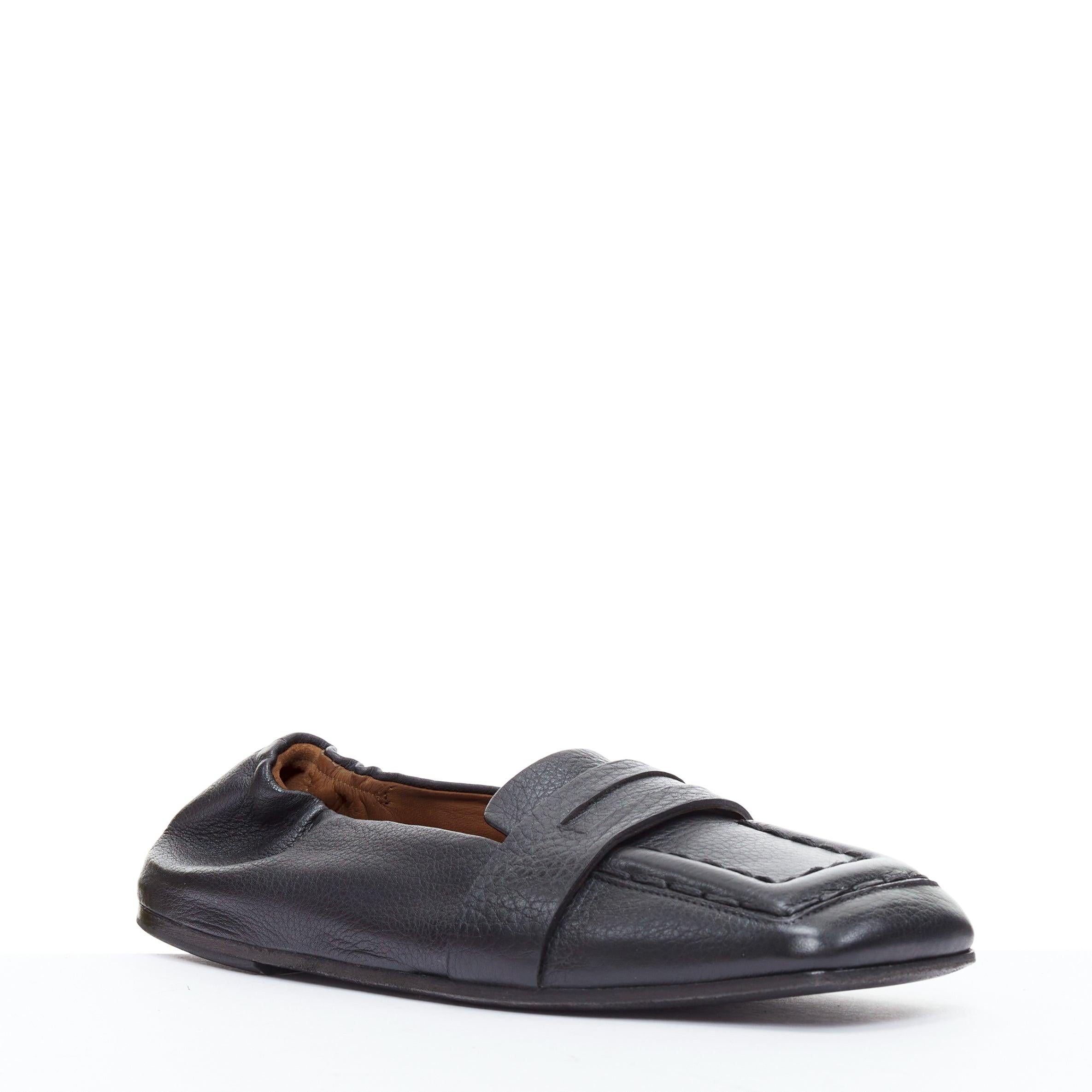 MARSELL Spatolona negro puntera cuadrada mocasines planos elásticos EU38 Negro en venta