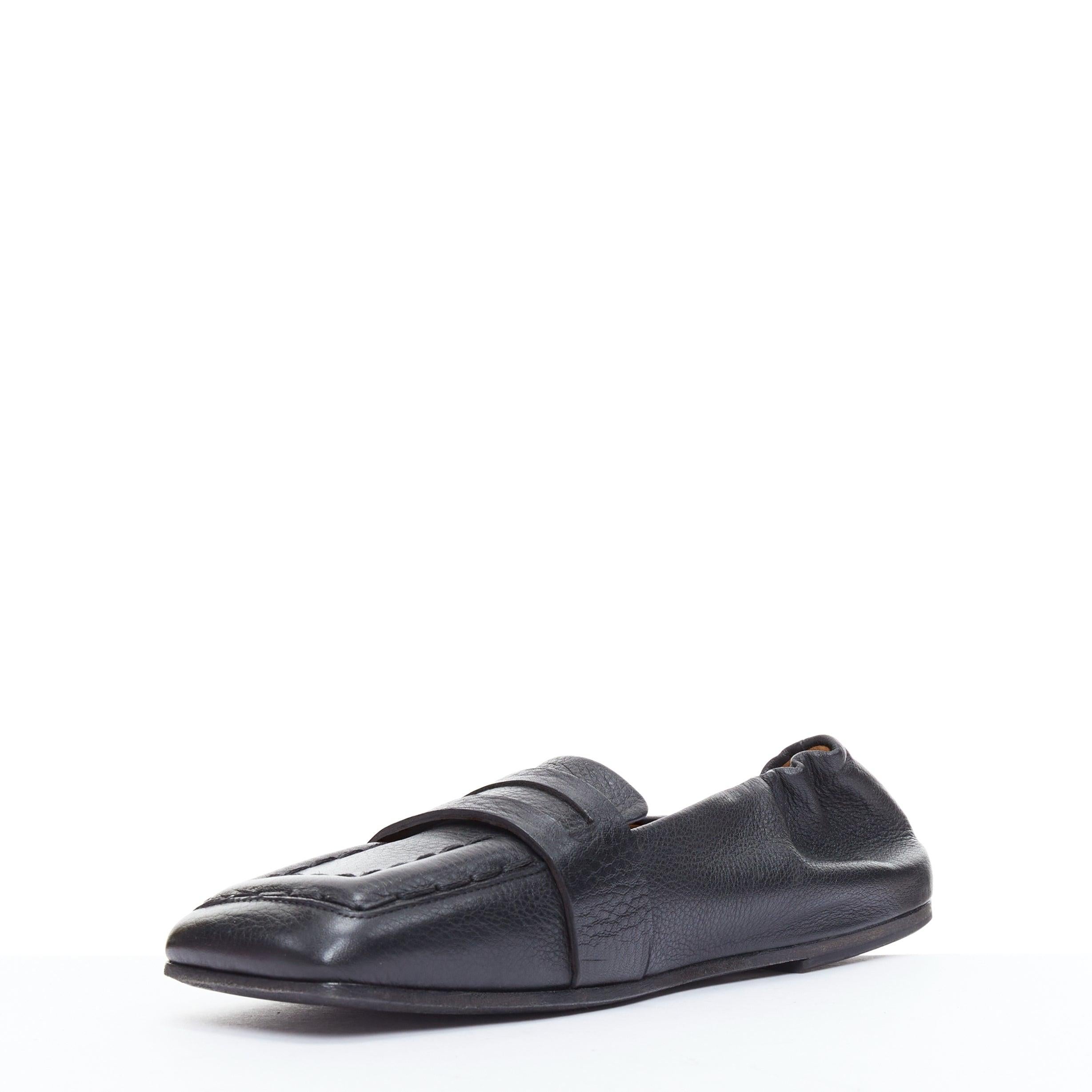 MARSELL Spatolona negro puntera cuadrada mocasines planos elásticos EU38 en Excelente estado para la venta en Hong Kong, NT