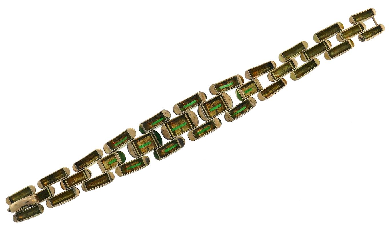 Marsh & Co. Jade 14k Yellow Gold Retro Bracelet 1