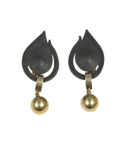 Marsh & Company Vintage Steel and Gold Earrings