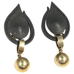 Marsh & Company Vintage Steel and Gold Earrings