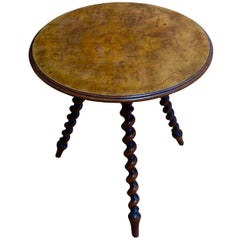 Antique Marsh, Jones and Cribb Signed Cricket Side Table, England, circa 1880