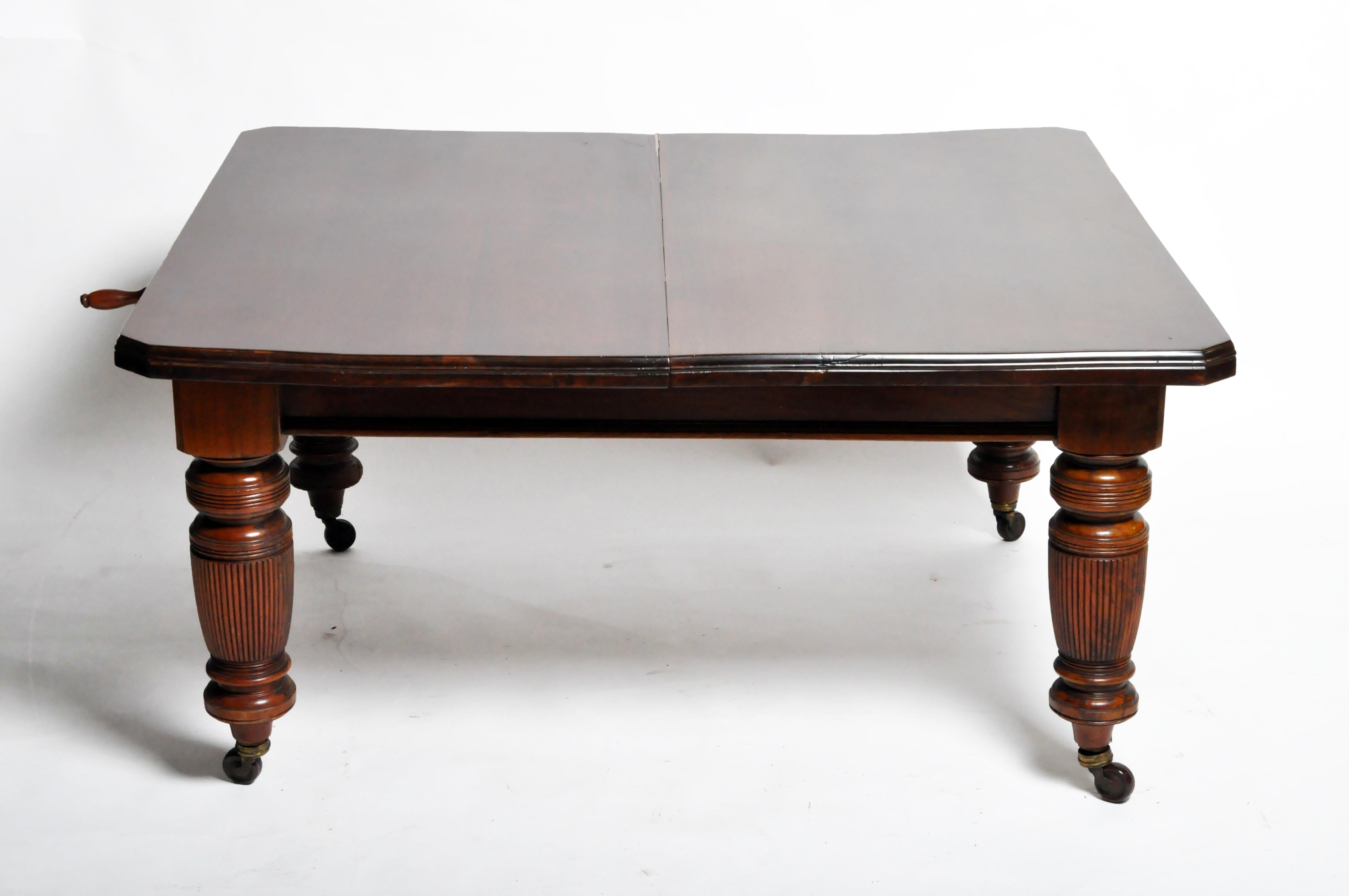 Metal Marsh, Jones, & Cribb Antique Dining Table with Three Leaves