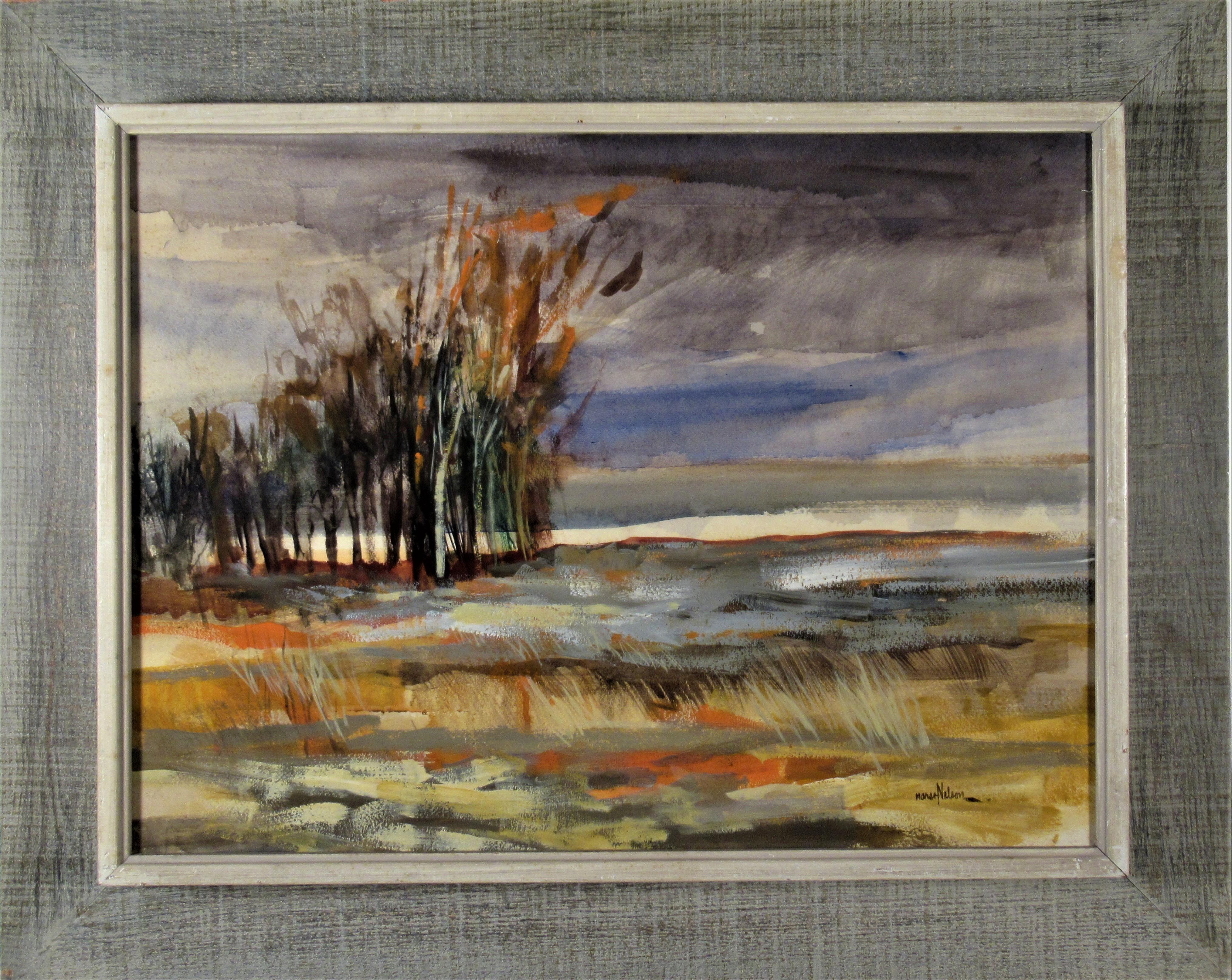 Marsh Nelson Landscape Painting - November Landscape