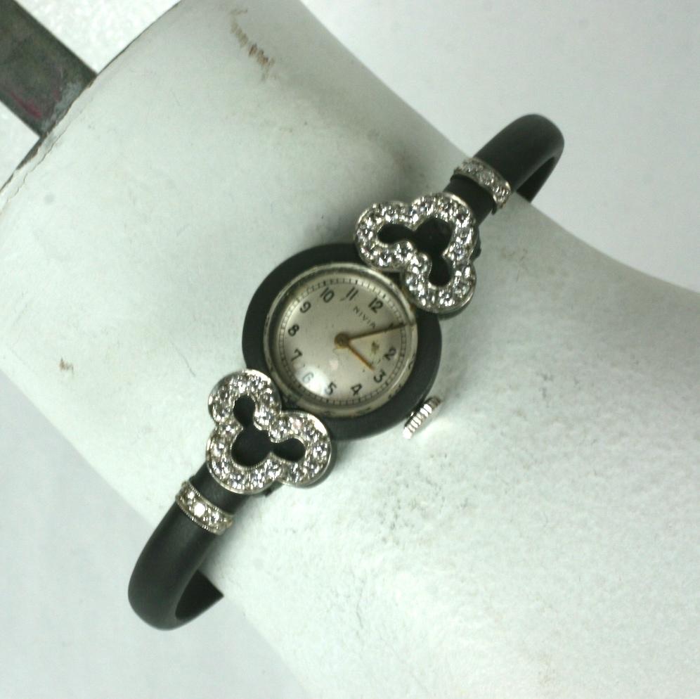 Marsh Steel, Diamond and Gold Wristwatch For Sale 3