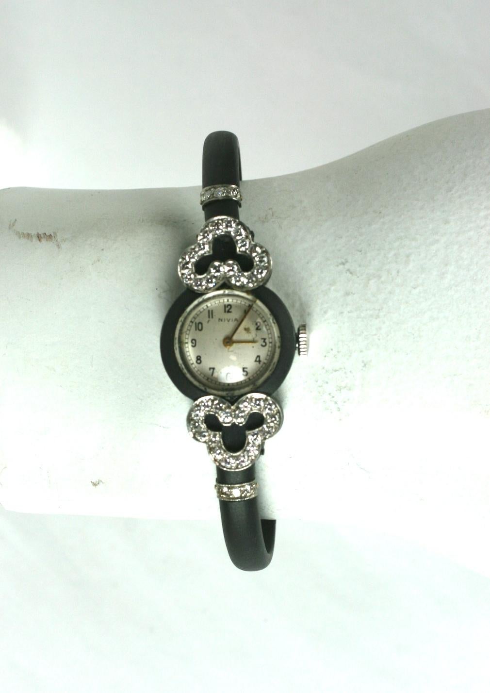Marsh Steel, Diamond and Gold Wristwatch For Sale 2
