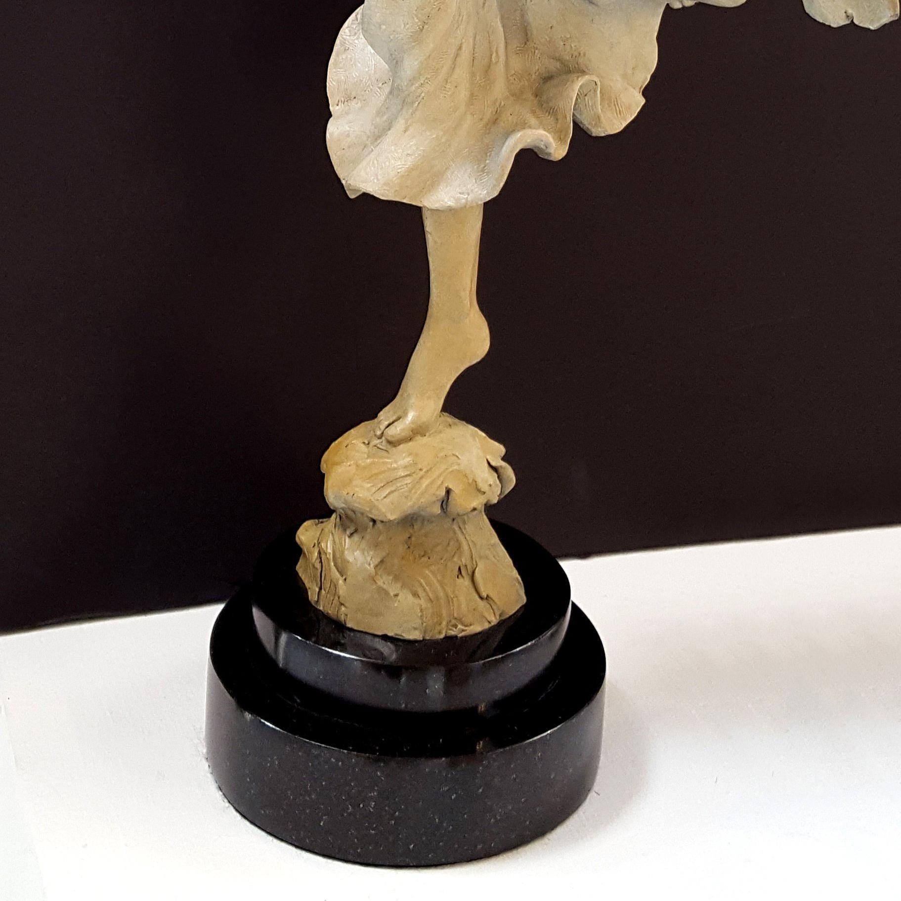 Jour de Bonheur - Gold Figurative Sculpture by Marsha Gertenbach