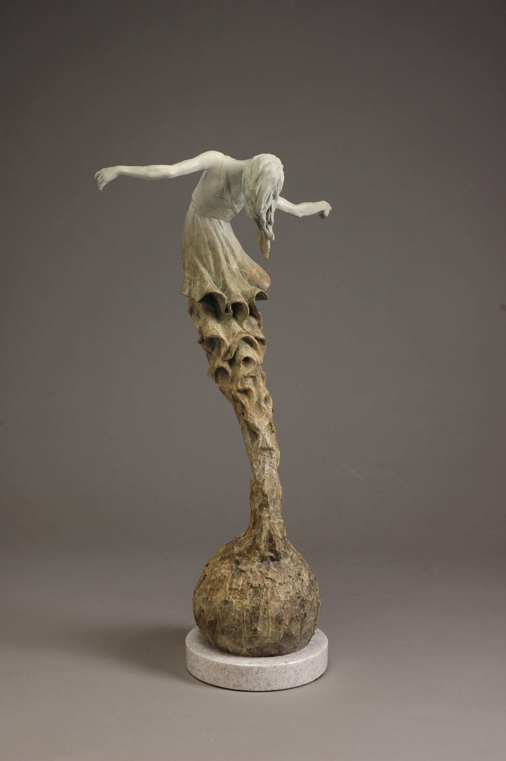 Soaring , Contemporary bronze sculpture. - Impressionist Sculpture by Marsha Gertenbach