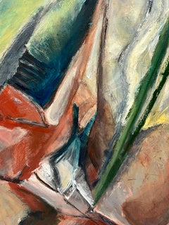 Marsha Straus Large Abstract Oil on Canvas c1970s