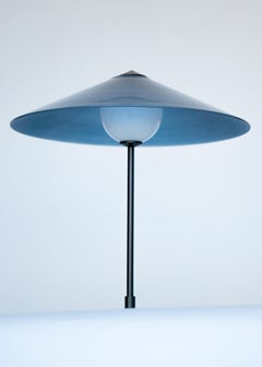 MARSHA Table Lamp in Regal Blue Glass & Black Powder Coated Metal Finish