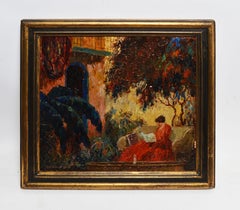 19th Century View of a New Orleans Courtyard by Marshall D Smith