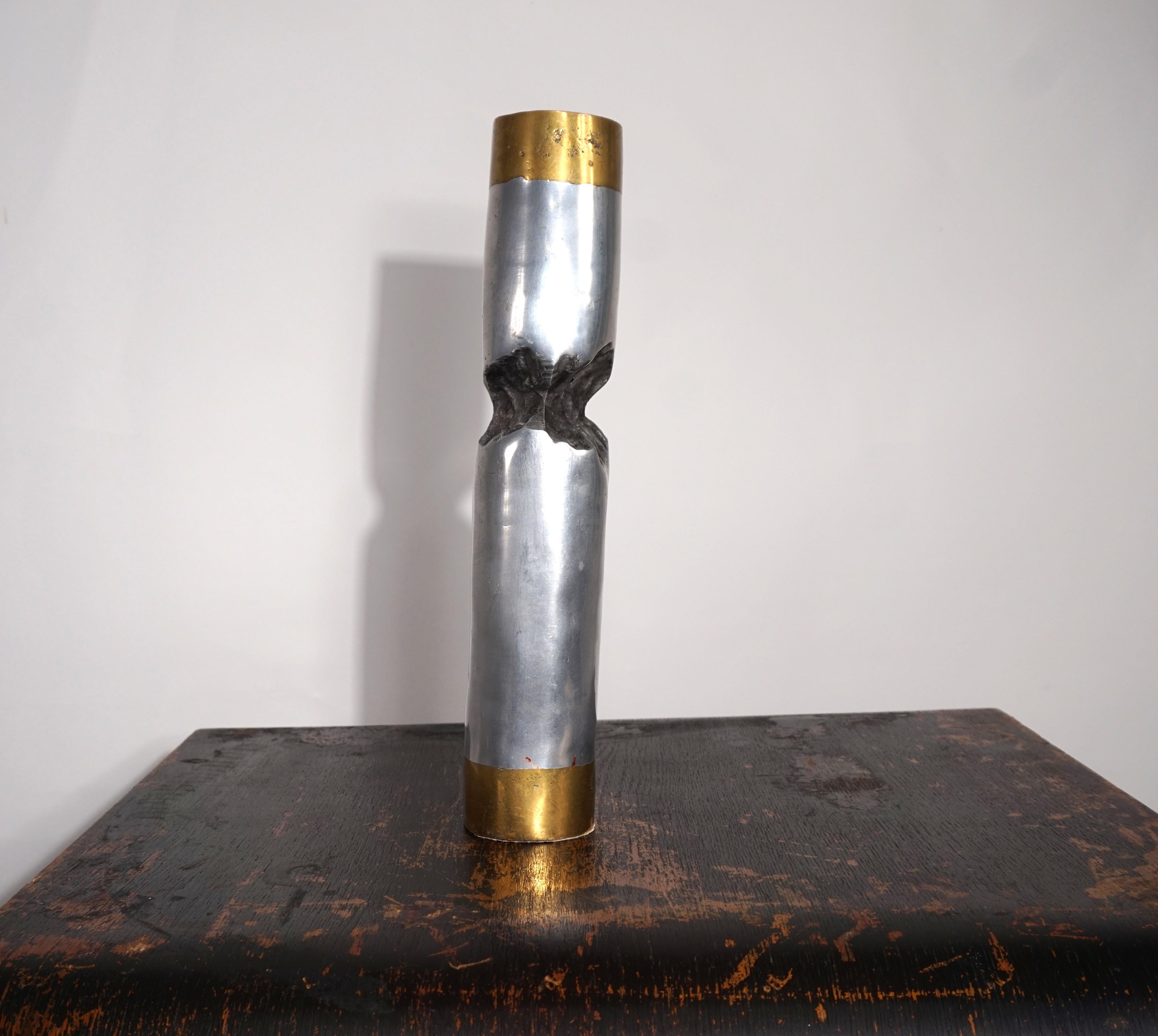 Late 20th Century Marshall Disenos sculpture Brutalist Candleholder by David Marshall, 1980 For Sale