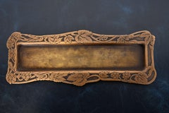 Marshall Field & Co. Antique Floral Ivy Bronze Pen Tray, Circa 1910
