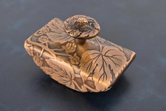 Marshall Field & Co. Antique Floral Ivy Bronze Rocker Blotter, Circa 1910