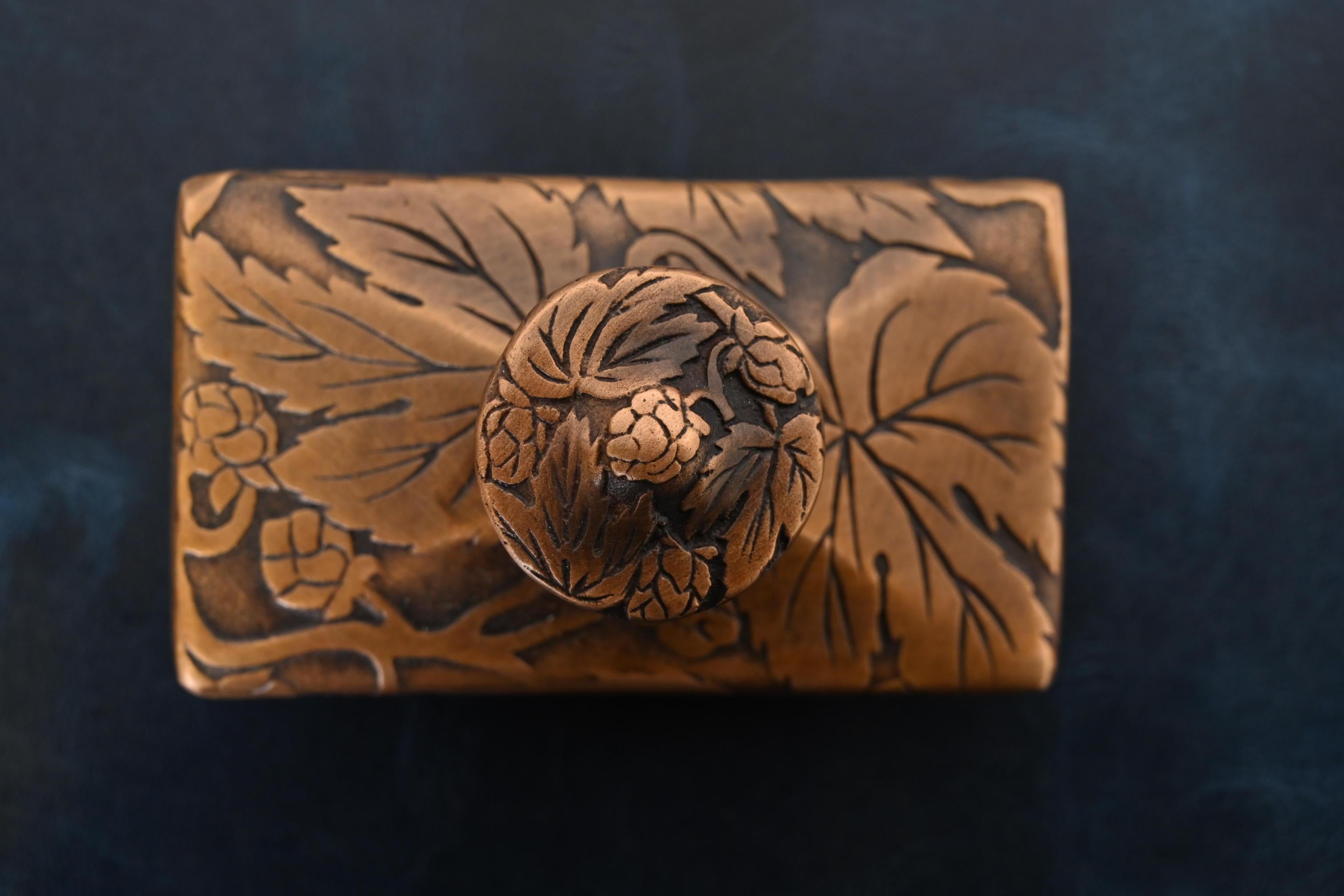 20th Century Marshall Field & Co. Antique Floral Ivy Bronze Rocker Blotter, Circa 1910