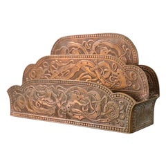 Marshall Field & Co. Antique Viking Bronze Letter Rack, Circa 1910