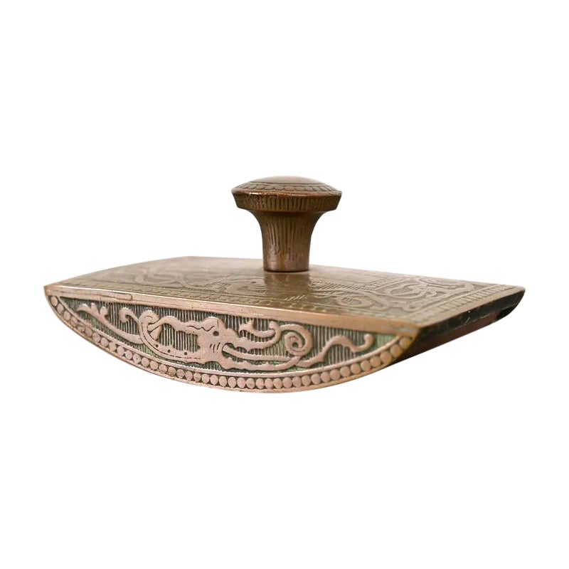 Marshall Field & Co. Antico blotter a dondolo vichingo in bronzo, CIRCA 1910