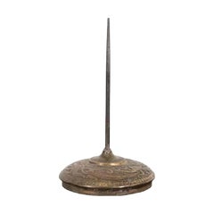 Marshall Field & Co. Antique Viking Bronze Stationery Holder Spindle, Circa 1910