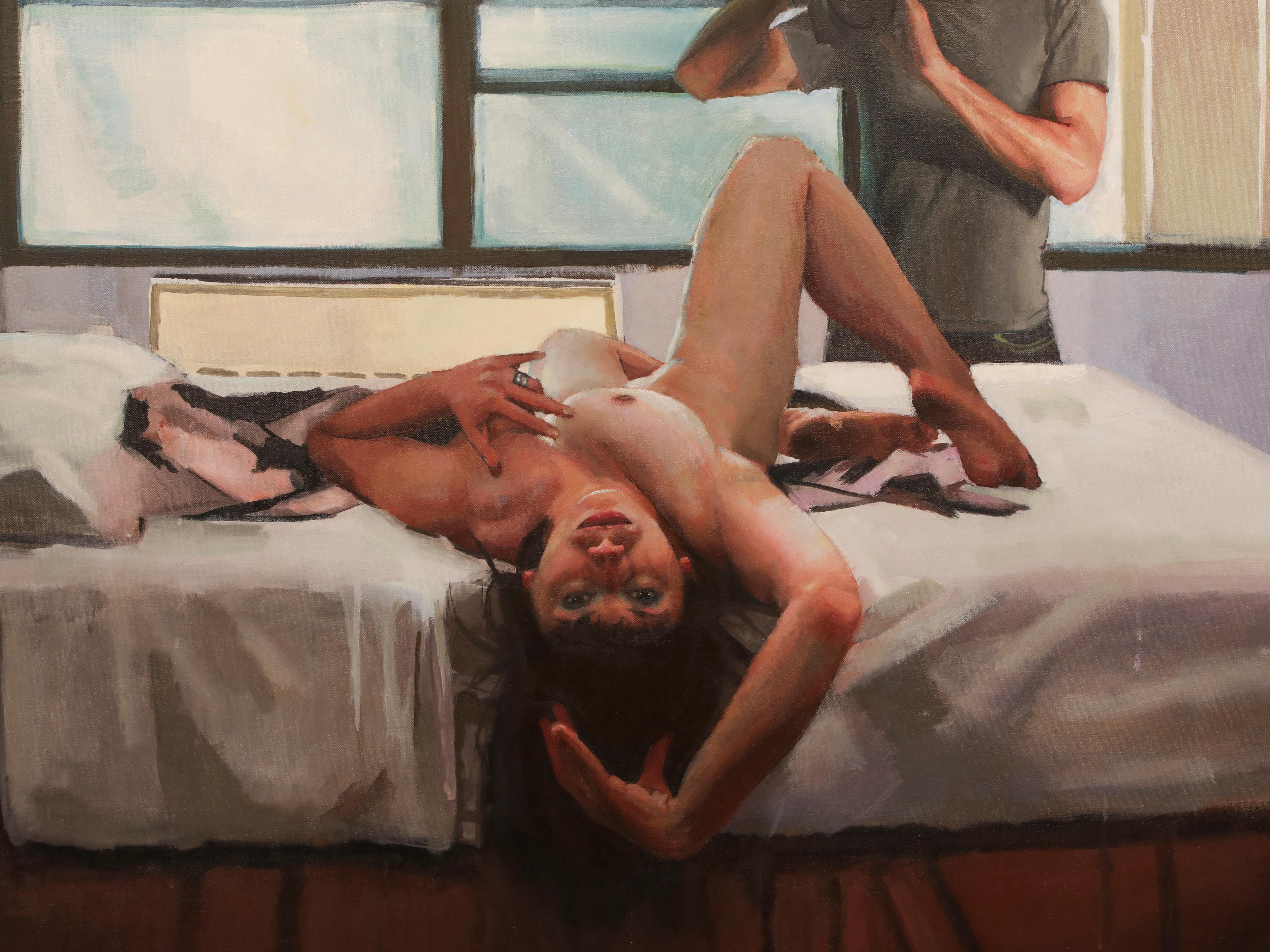 Verlangen 2 (Braun), Nude Painting, von Marshall JONES