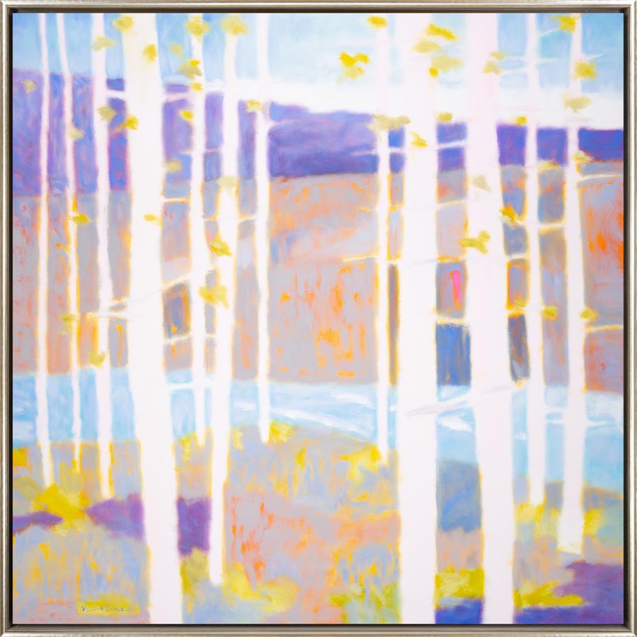 Marshall Noice Landscape Painting - Birches on the Stillwater