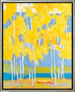 "Tredici giovani aspri" Pittura astratta contemporanea olio su tela con cornice