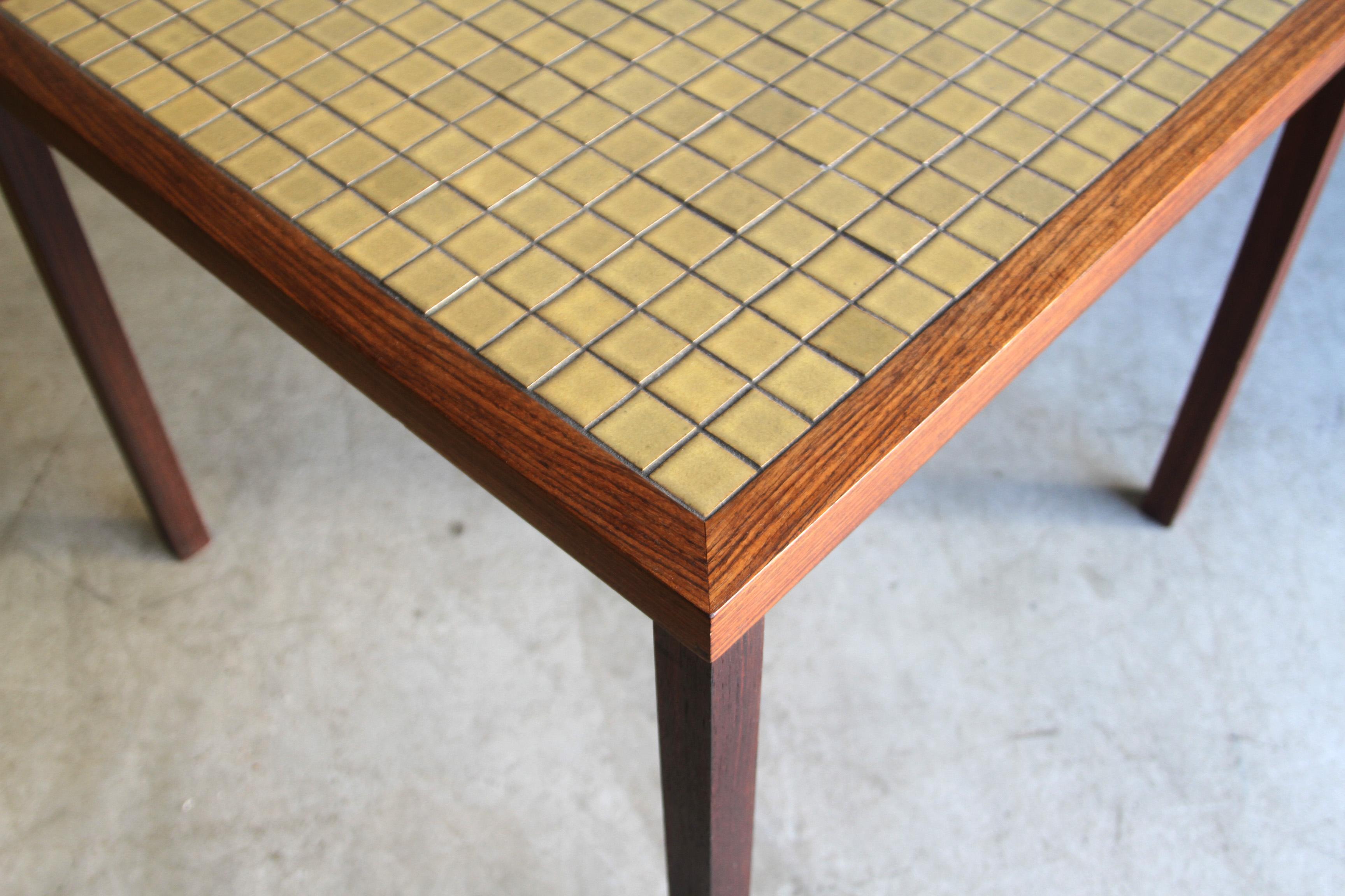 Mid-20th Century Marshall Studios Martz Rosewood Tile Top Table For Sale