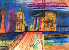 "Special Spiders" Outsider Art in Acrylic and Pen on Paper