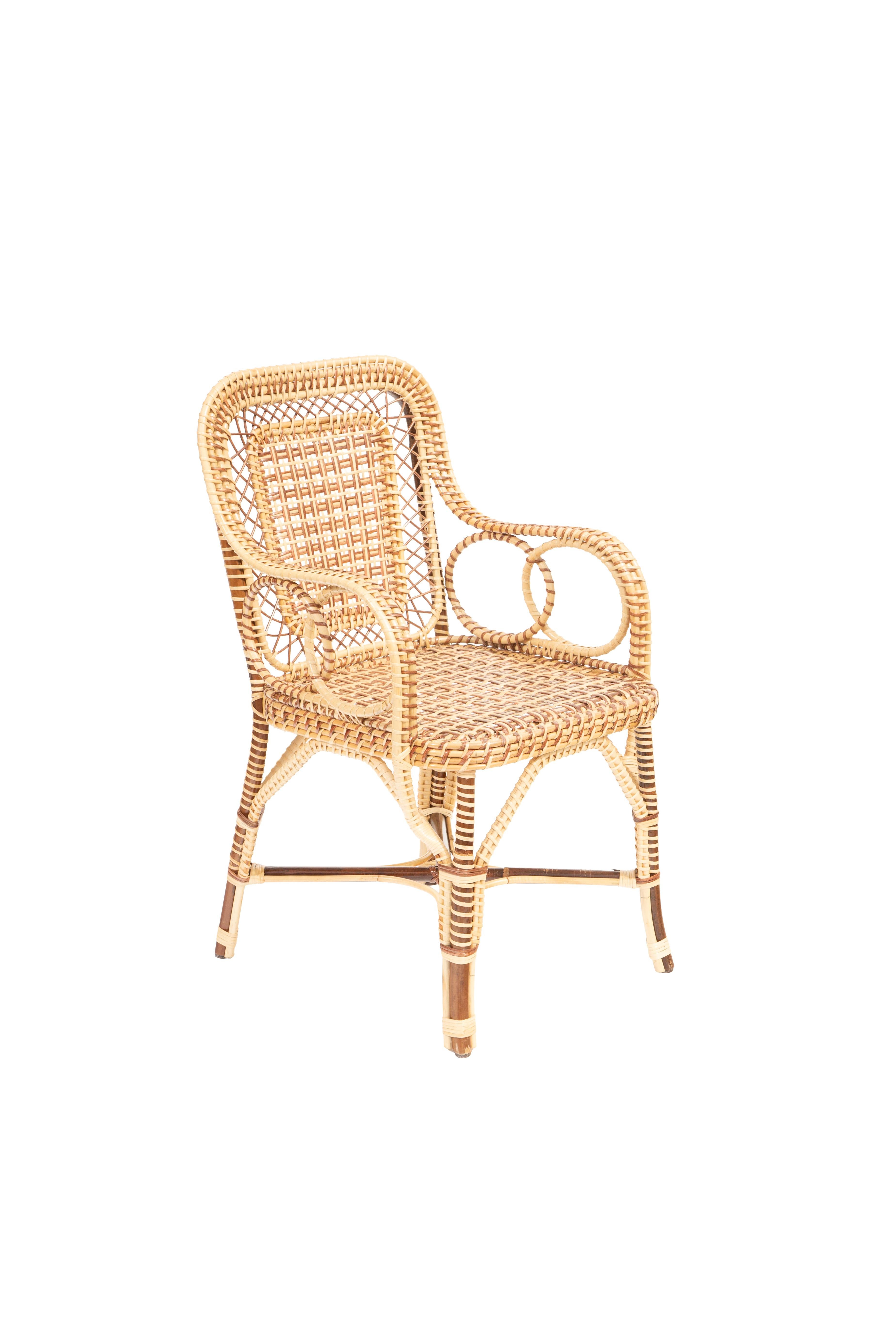 Poltrona in rattan Marshan di Creel and Gow, colore marrone: Misure: 22