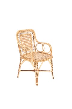 Marshan Rattan Arm Chair in Brown By Creel and Gow
