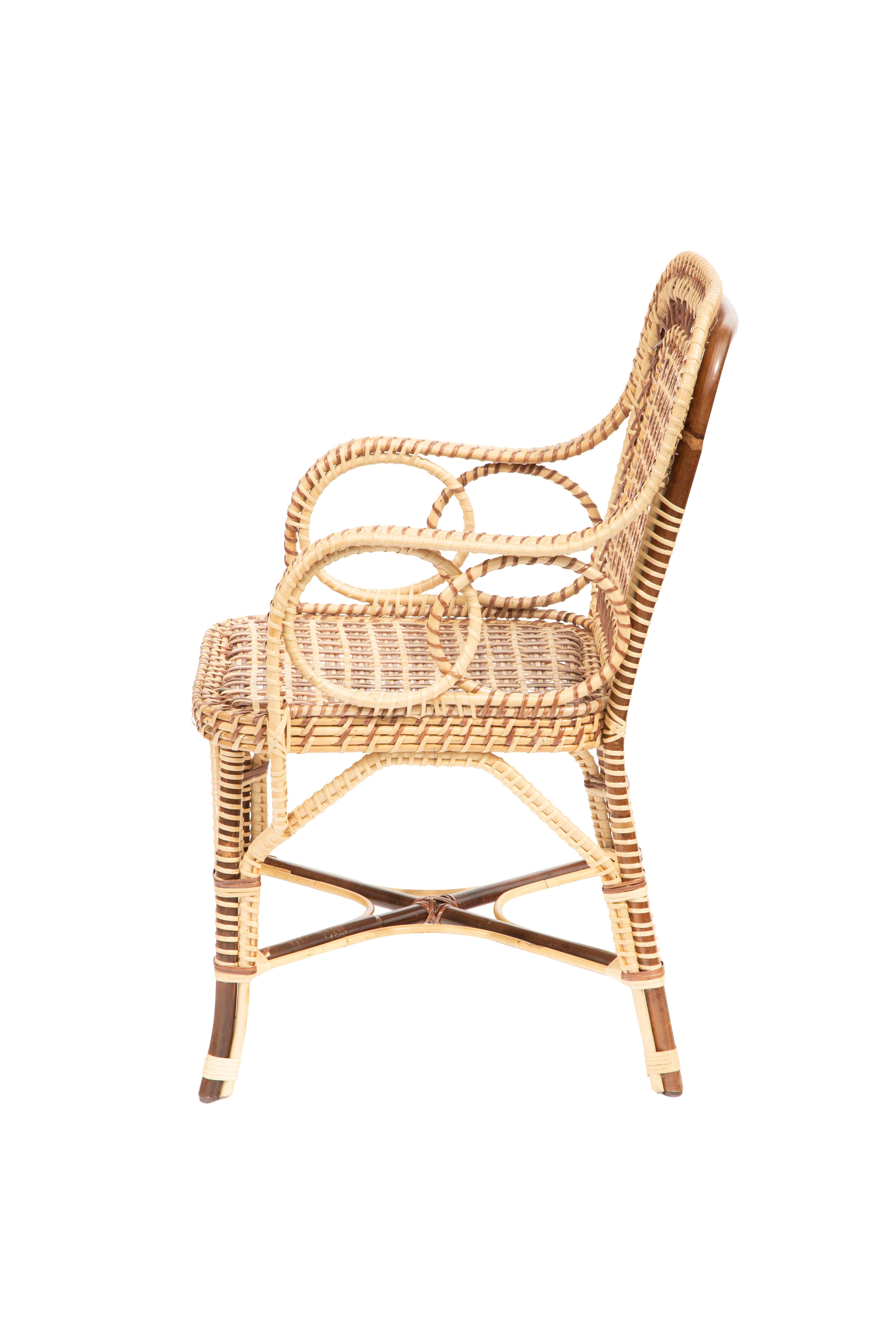 Poltrona Marshan in rattan marrone di Creel and Gow In condizioni Nuovo in vendita a New York, NY