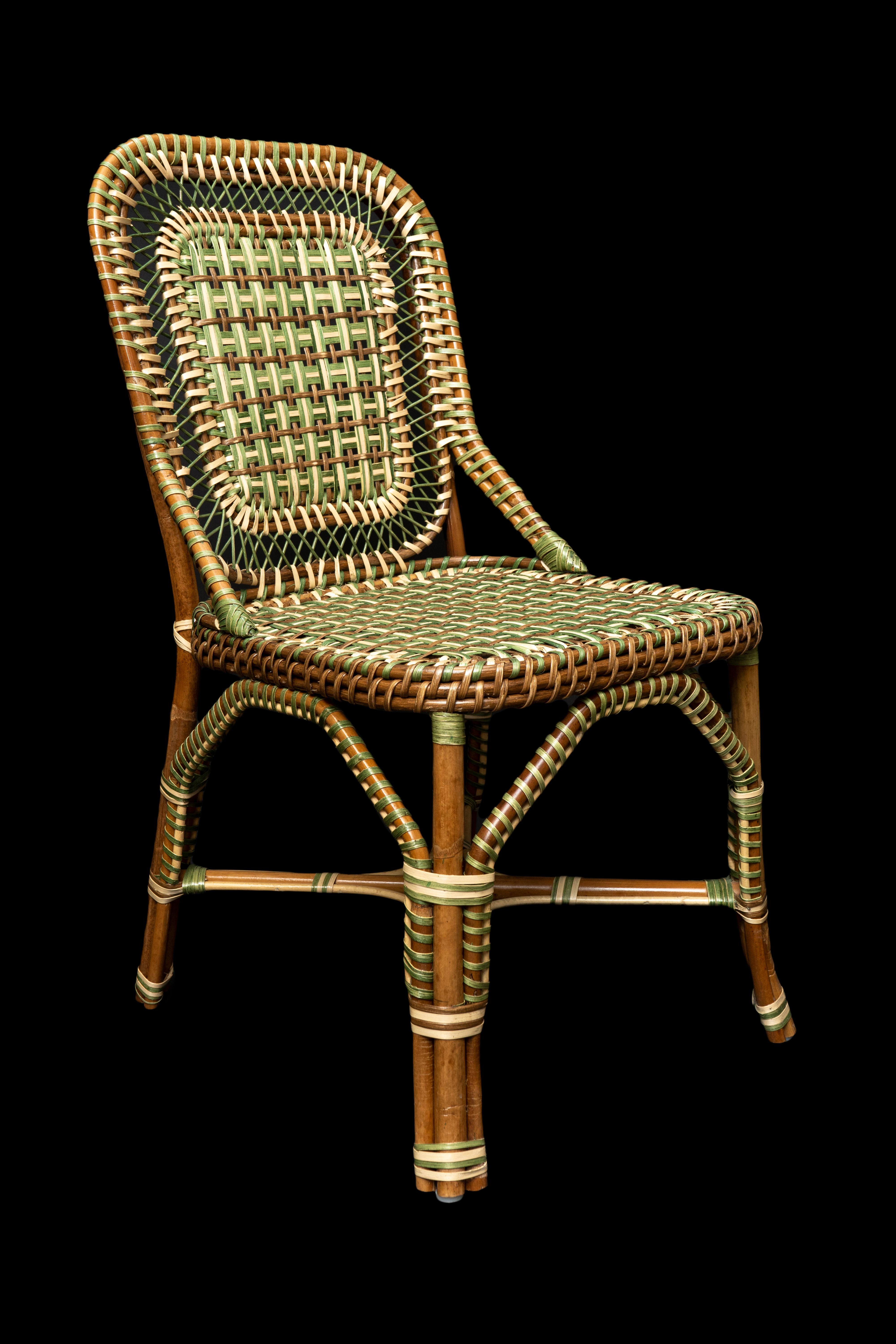 Moroccan Marshan Rattan Side Chair by Creel and Gow For Sale