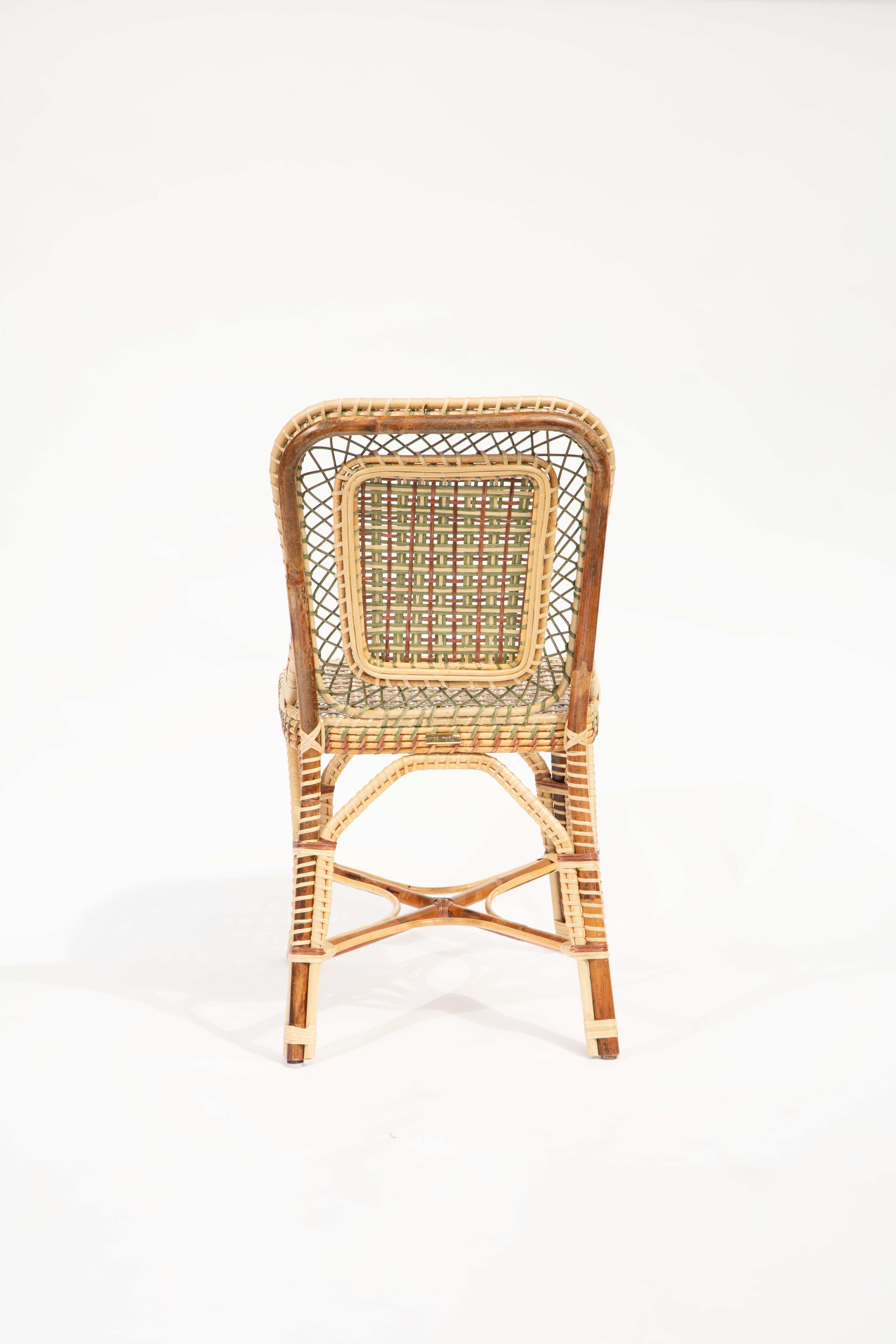 Sedia laterale in rattan Marshan di Creel and Gow In condizioni Nuovo in vendita a New York, NY