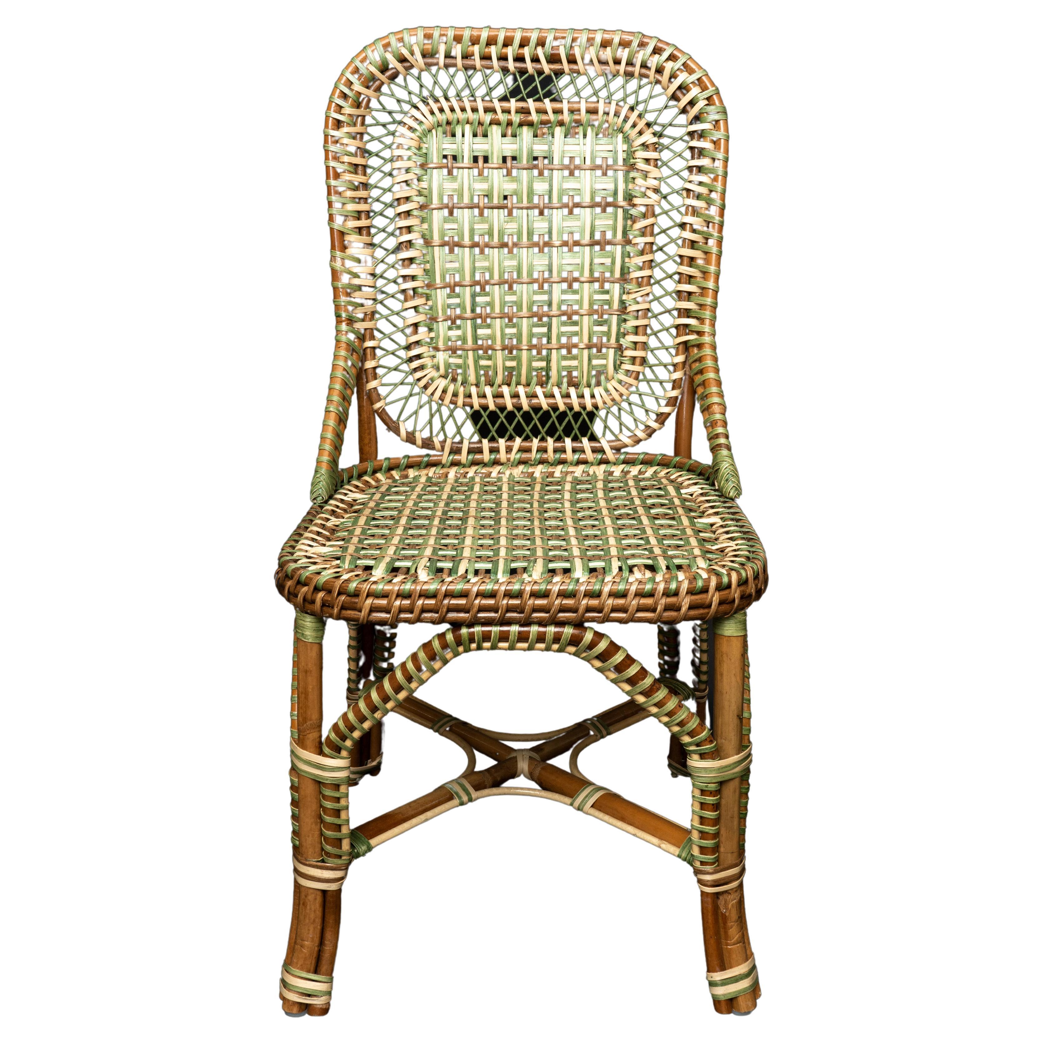 Marshan Rattan Side Chair by Creel and Gow For Sale