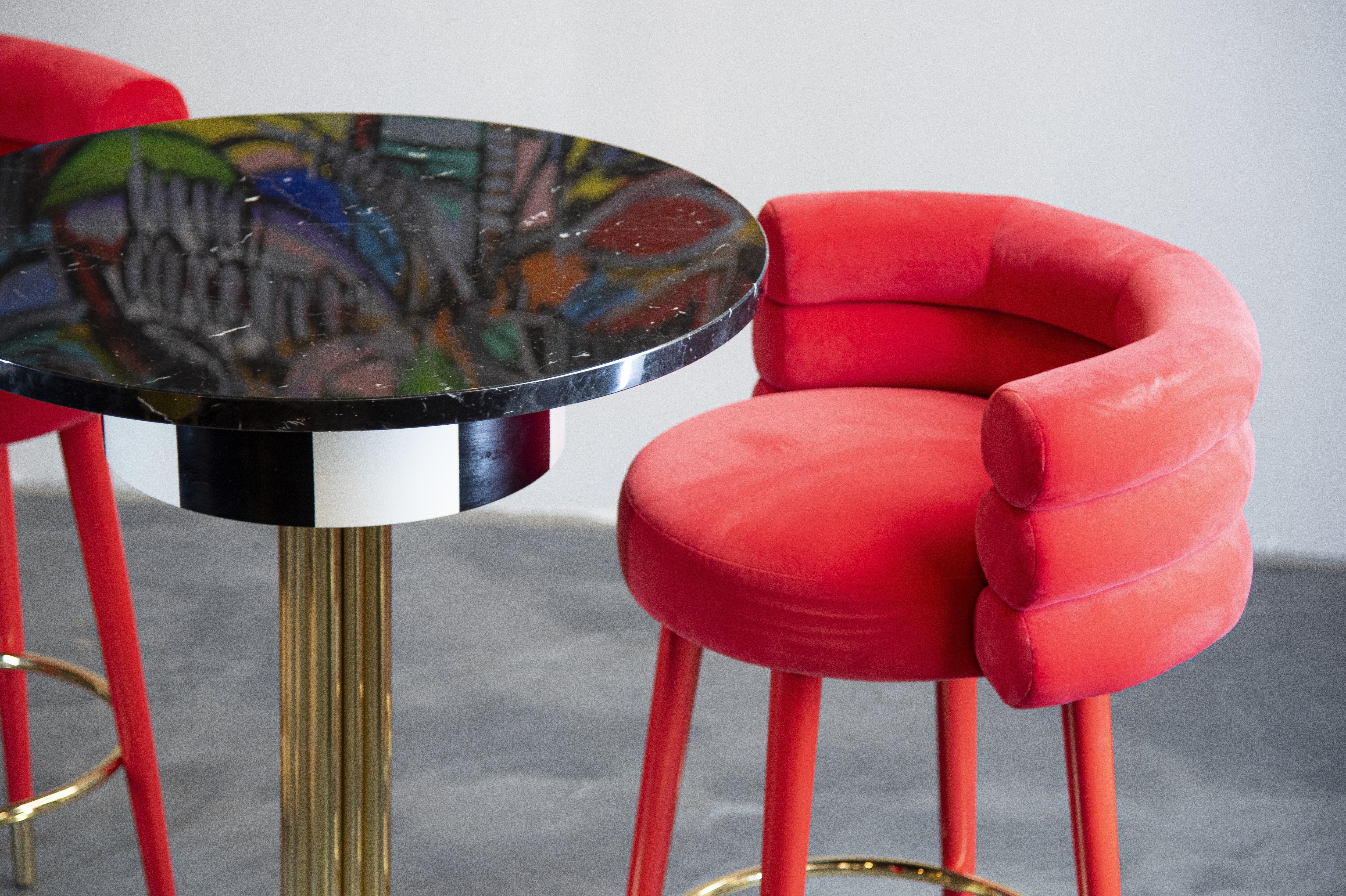 Modern Marshmallow Bar Stool For Sale