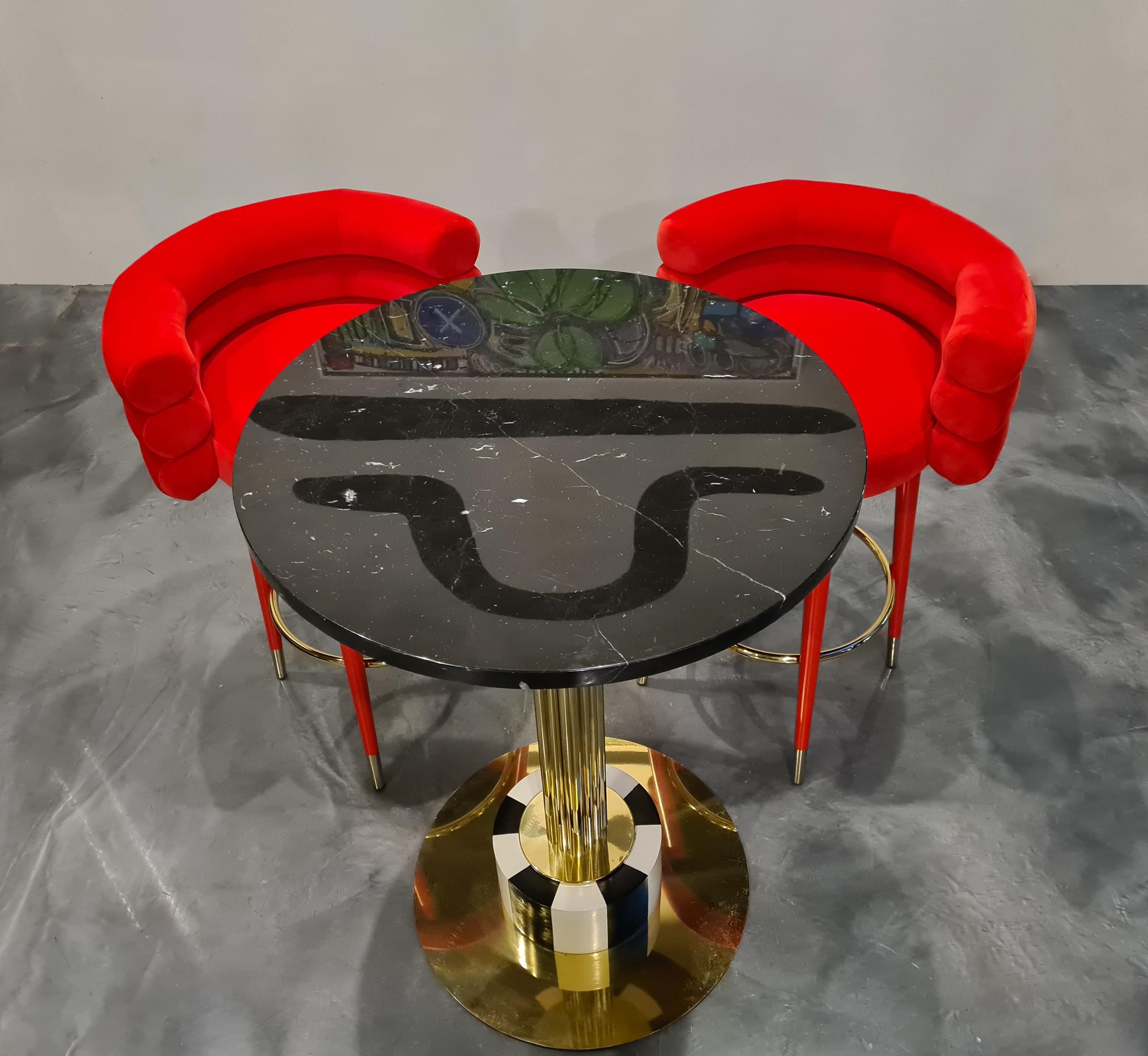 Portuguese Marshmallow Bar Stool For Sale
