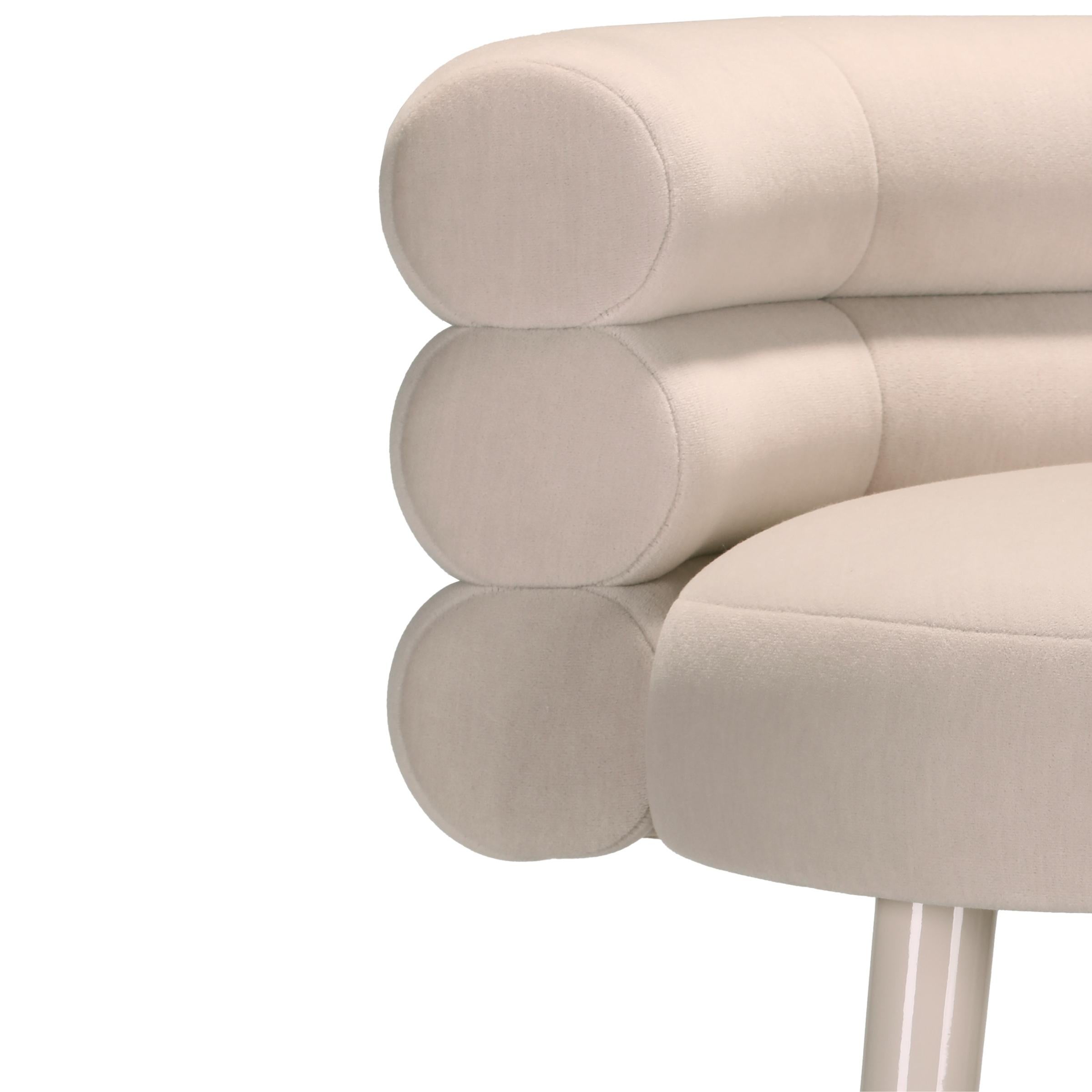 Brass Marshmallow Bar Stool For Sale