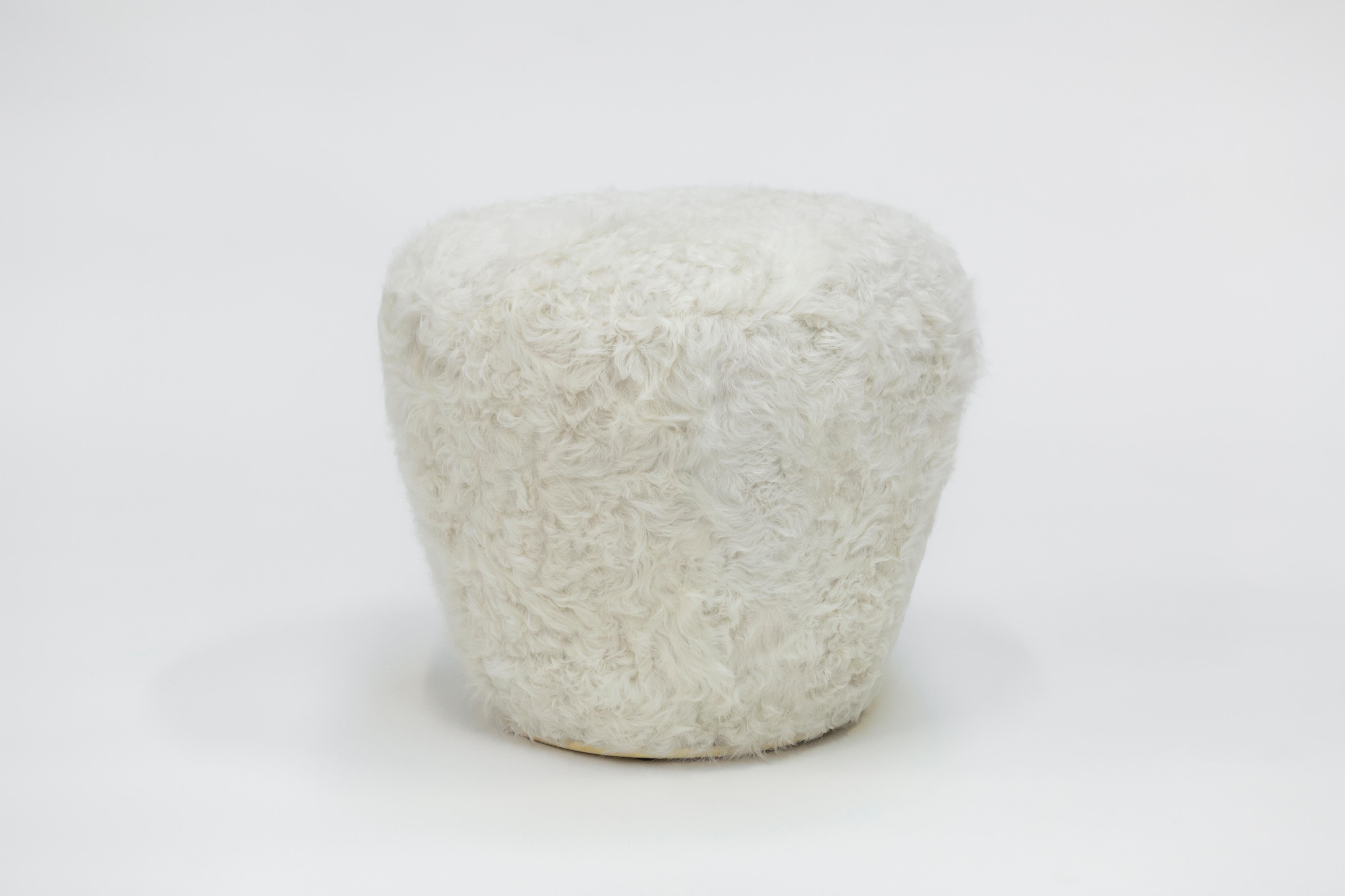 Marshmallow Pouf by Draga & Aurel Wool and Brass, 21st Century 4