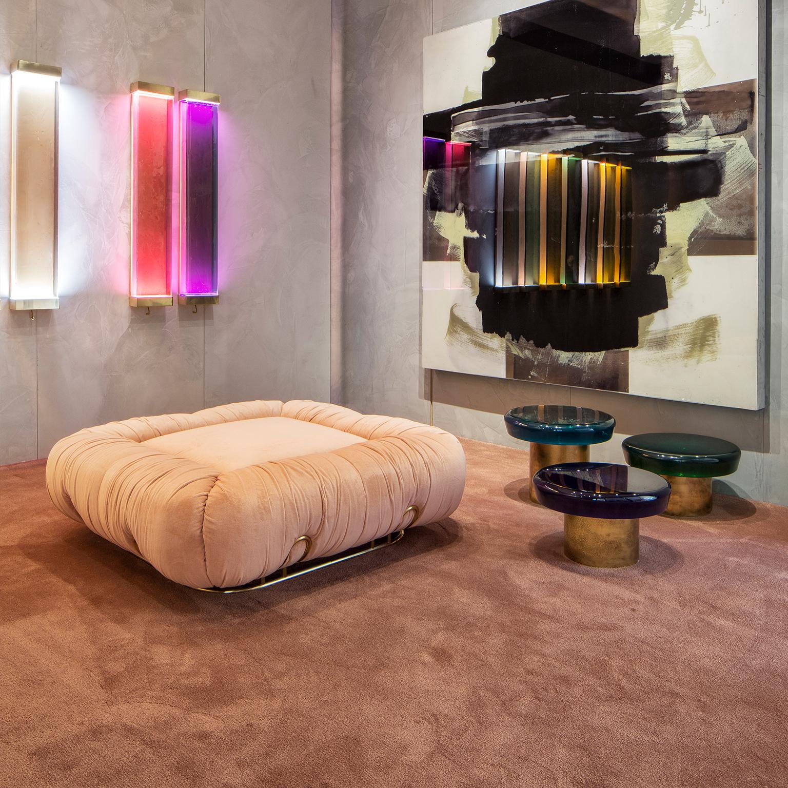 Contemporary Marshmallow Pouf by Draga & Aurel Wool and Brass, 21st Century