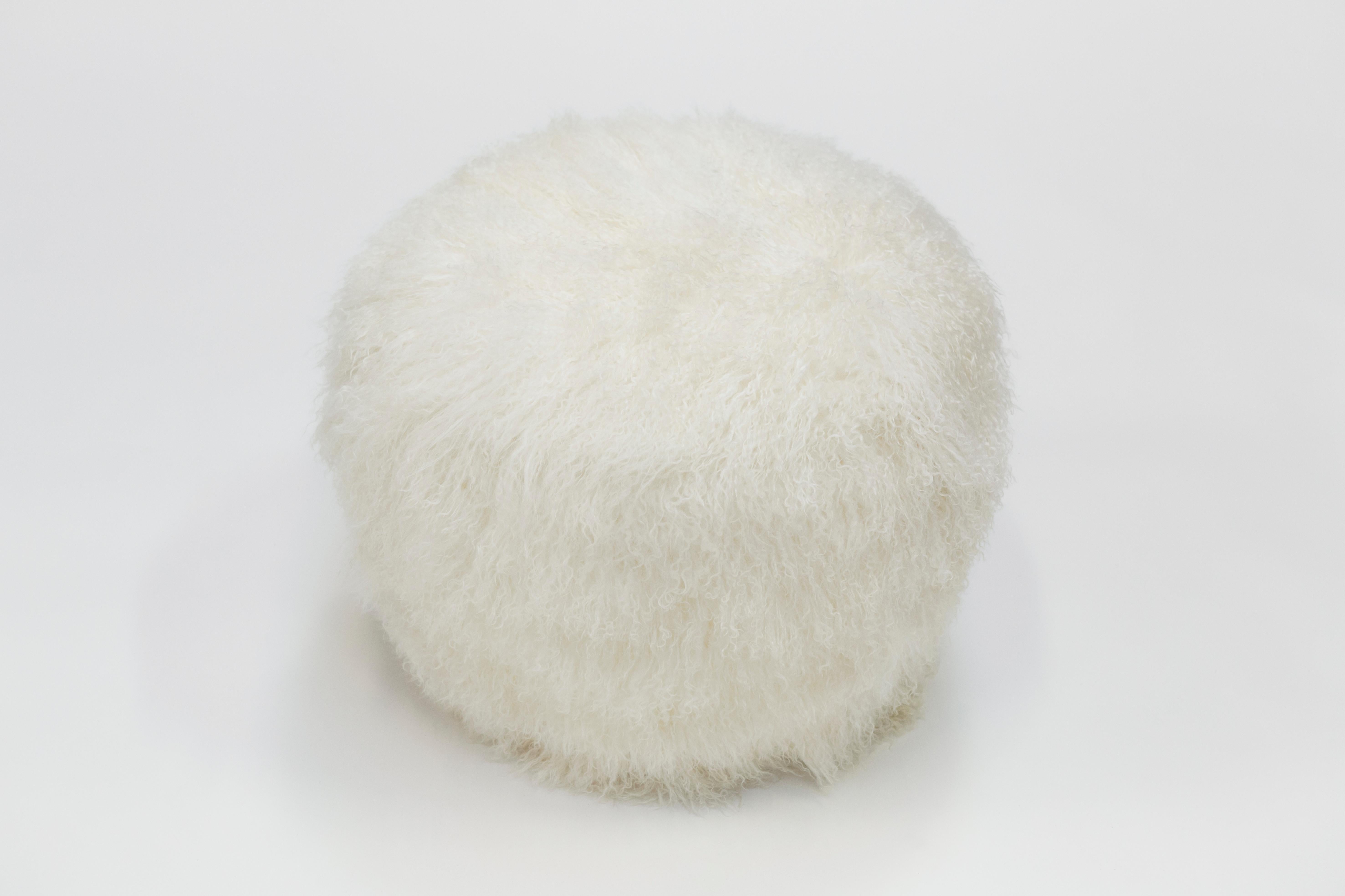 Marshmallow Pouf by Draga & Aurel Wool Velvet and Brass, 21st Century 1