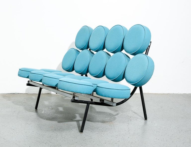 Mid-Century Modern Marshmallow Sofa by George Nelson for Herman Miller For Sale