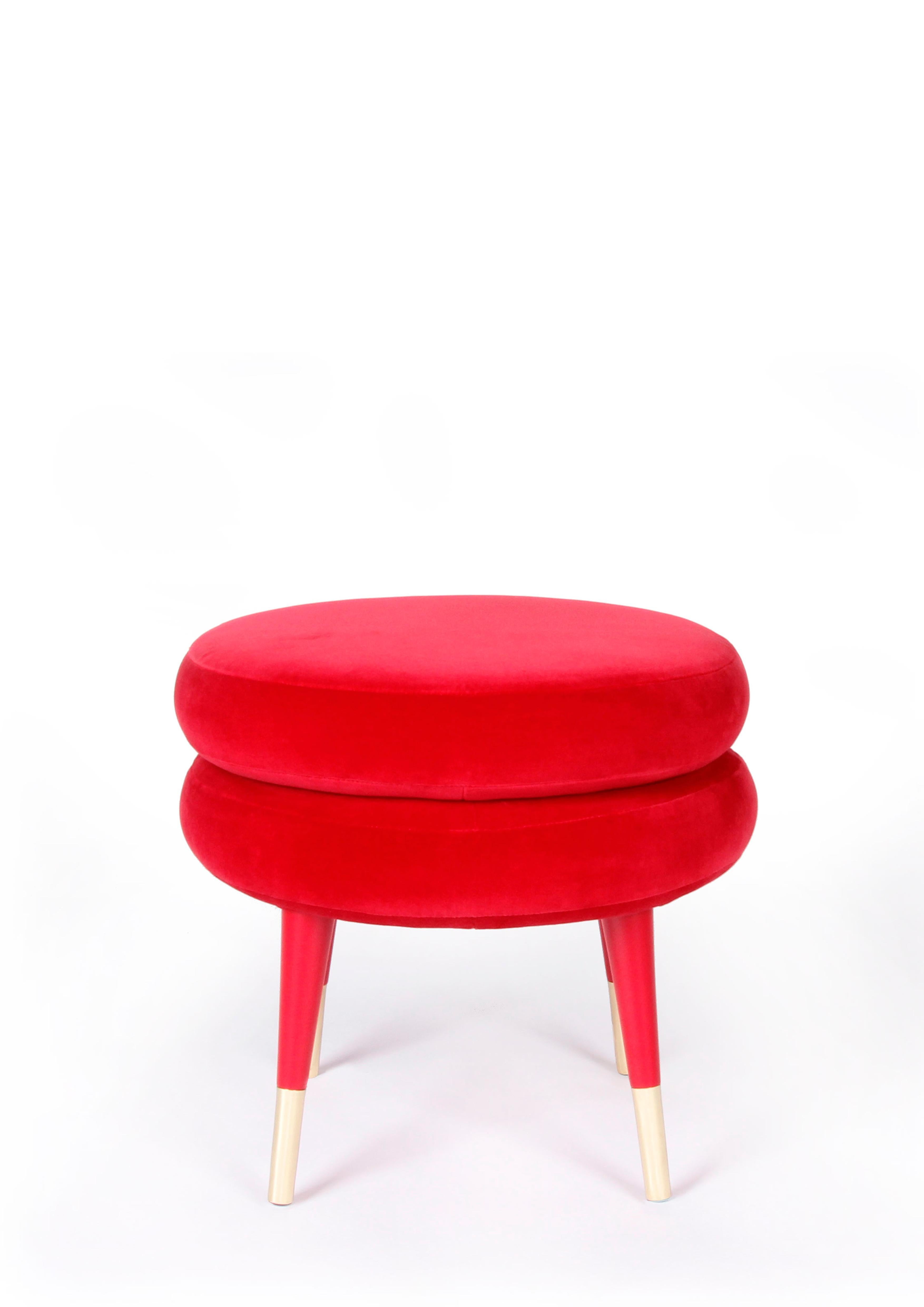 Contemporary Marshmallow Stool, Royal Stranger