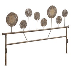 Retro Marsura Salvino Forged Iron Headboard, Italy, 1970s