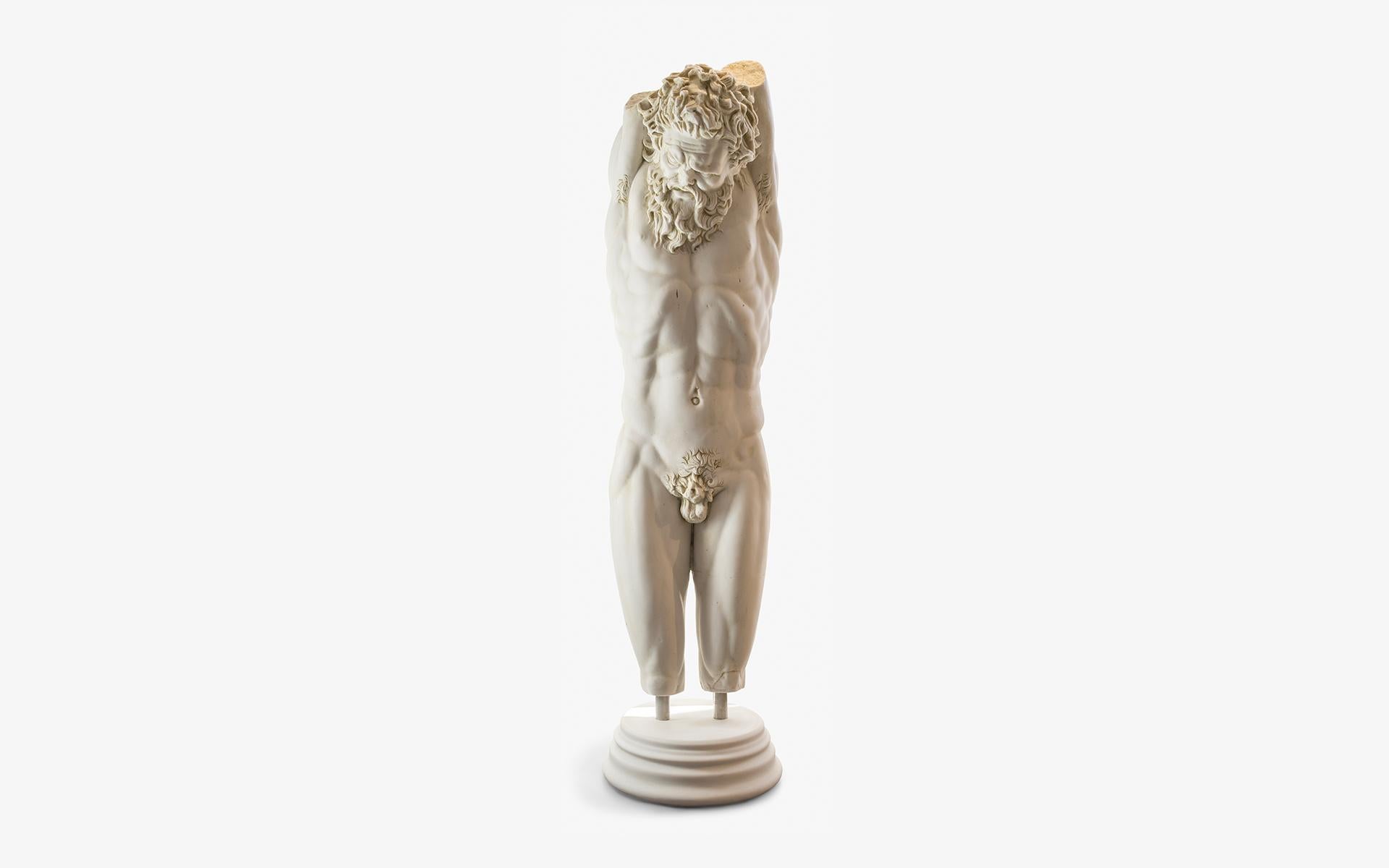 Marsyas Compressed Marble Powder Statue  In New Condition For Sale In İSTANBUL, TR