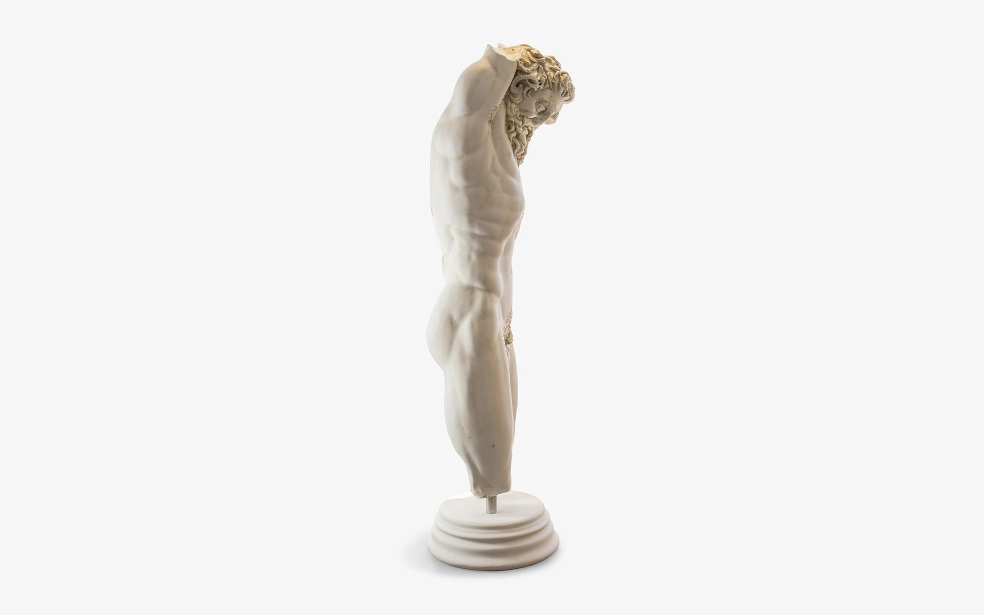 Classical Greek Marsyas Sculpture Compressed Marble Powder Statue **Lead time 5 weeks** For Sale