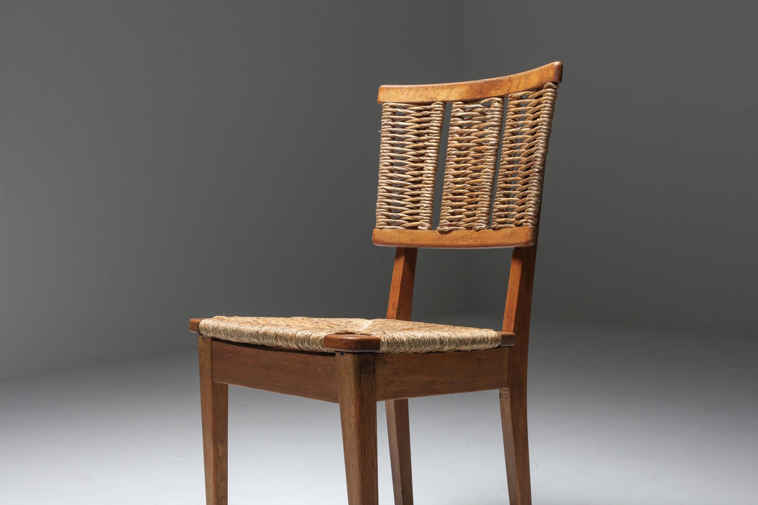 Mart Stam 'A2-1' Chairs in Oak and Straw, 1947 4