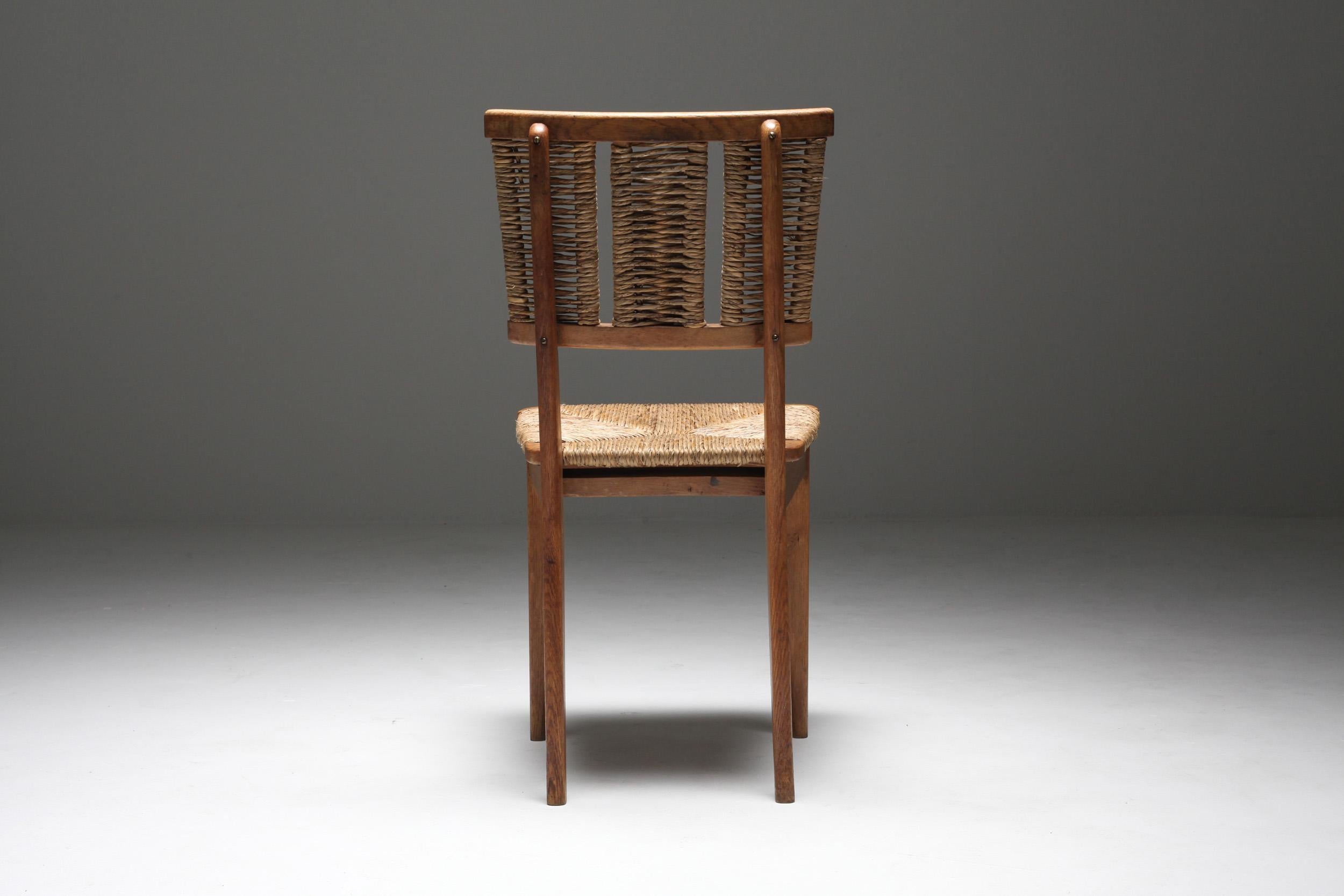 Mart Stam 'A2-1' Chairs in Oak and Straw, 1947 1